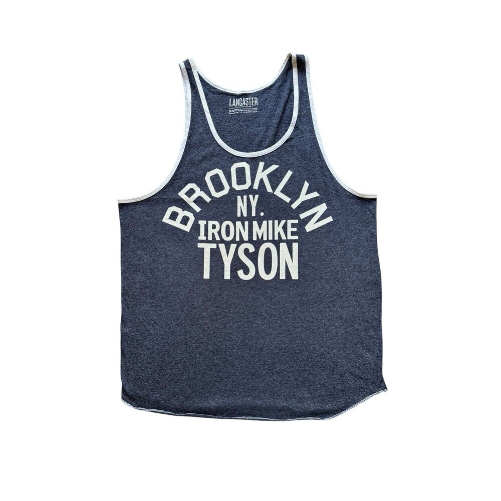 Lancaster RARE Vintage Mike Tyson Brooklyn Tank Top Gray XL